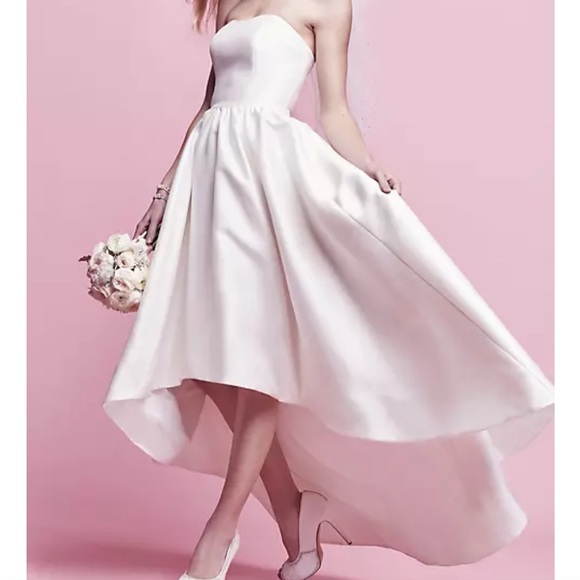 DB Studio Mikado High-Low Wedding Dress - Picture 4 of 7